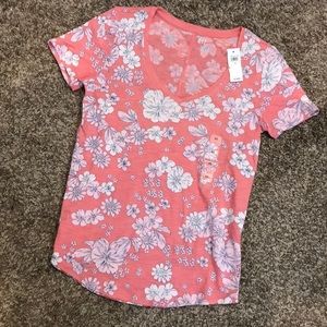 NEW Gap V Neck Floral Tee XS